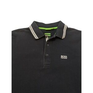 HUGO BOSS Black Mercedes Benz Collaboration Modern Fit Polo Shirt Mens Large‎